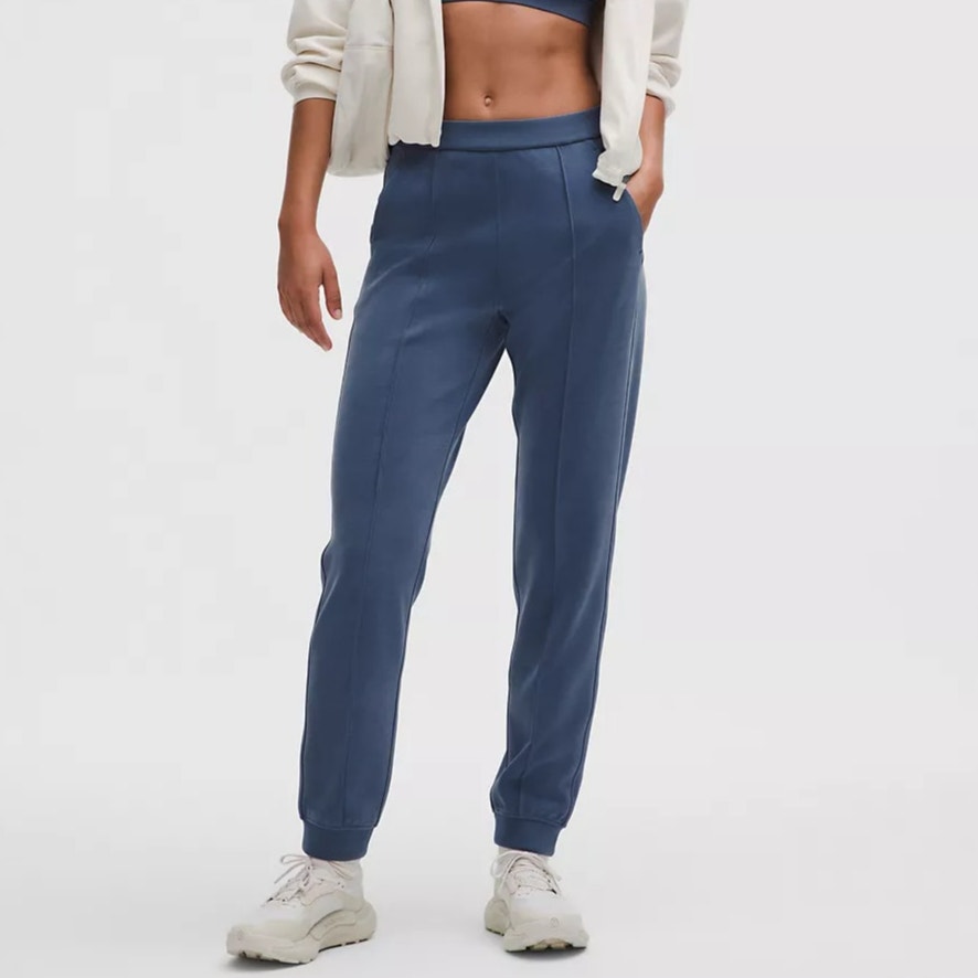 Lululemon Softstreme Blue High-Rise Joggers Large Athleisure